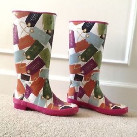 Coach Rainboots Size 8 ⛔️reserved⛔️
