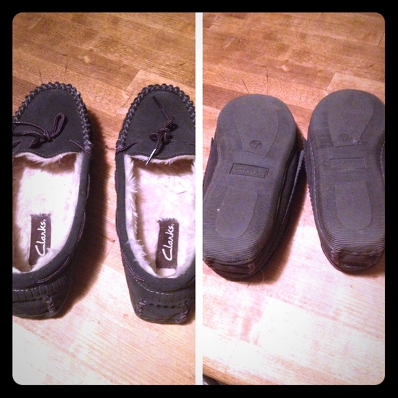 ‼️REDUCED‼️Dark blue/grey Clark's moccasins