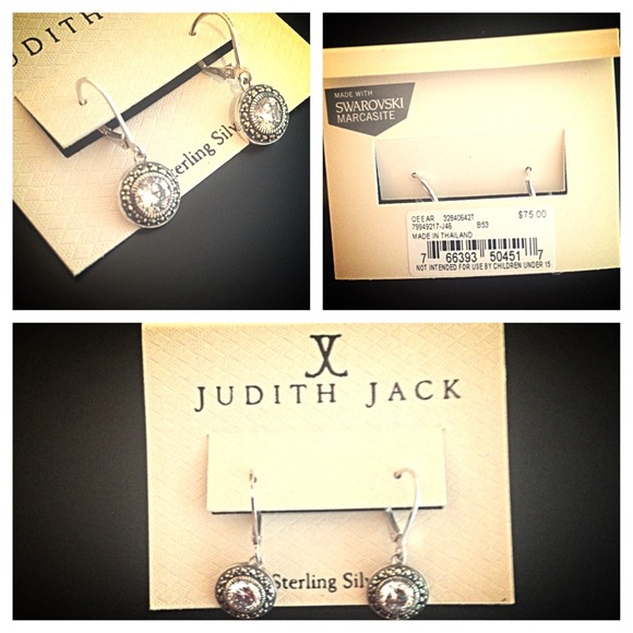 ⛔️Sold⛔️Judith Jack Marcasite & Crystal Earrings