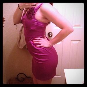 Fuchsia One Shoulder Cocktail dress
