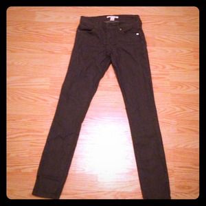 Gray skinny ankle jeans