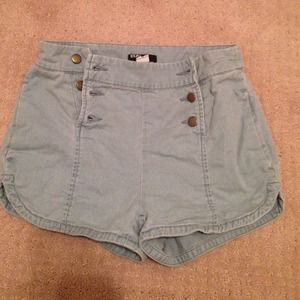 BDG high waisted shorts light blue