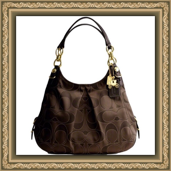 Coach Handbags - AUTHENTIC COACH MIA MAGGIE SATEEN SIGNATURE C