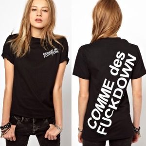 Famous Comme Des F**kdown Tees Thin Top❤️