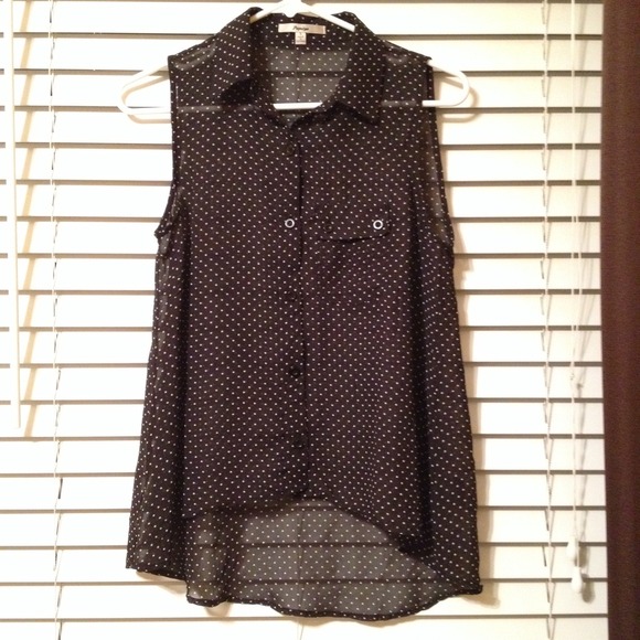 Polka Dot Collared Tank
