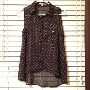 Polka Dot Collared Tank