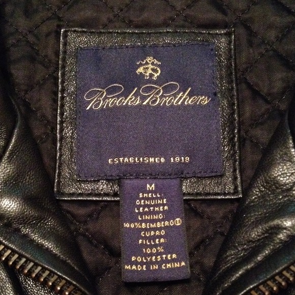 💥SOLD! Brooks Brothers Genuine Leather Jacket - Picture 2 of 4
