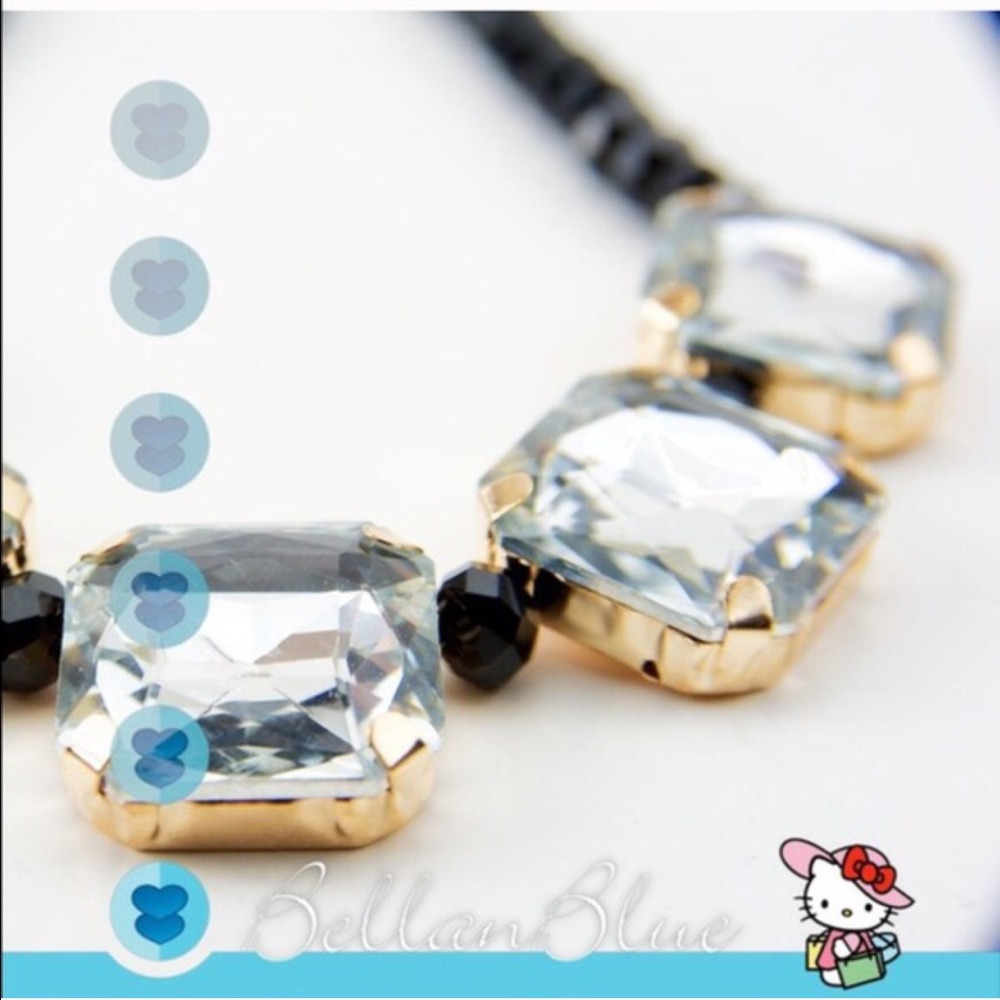 🎉HPx3🎉Chunky rhinestone necklace -GREEN - Picture 4 of 4