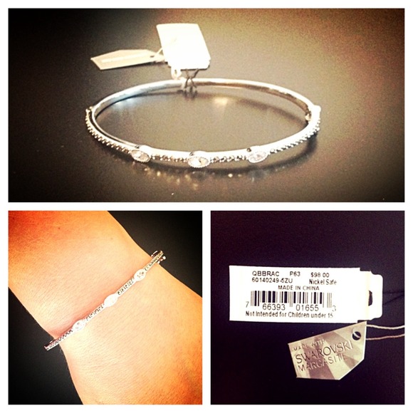 ⛔️Sold⛔️Judith Jack 3-stone Bangle Bracelet