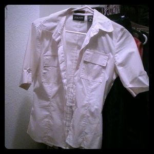 White fitted shirt