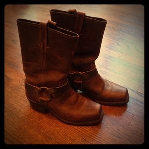 Frye Harness Boot 12R - dark brown