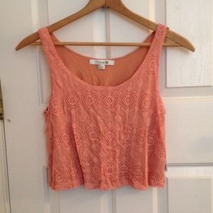 Cut-Off Light Pink Lace Tank