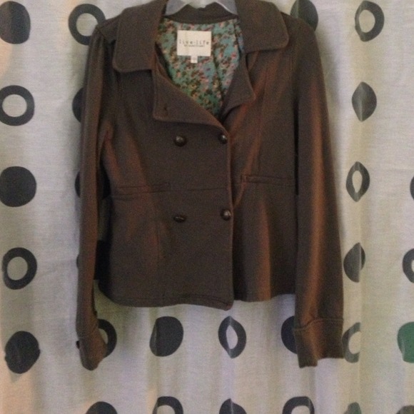 Green sweater blazer