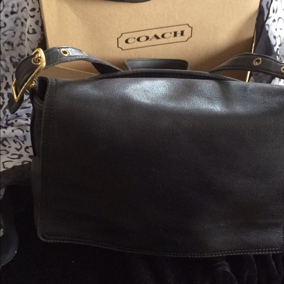 Coach large flap shoulder bag