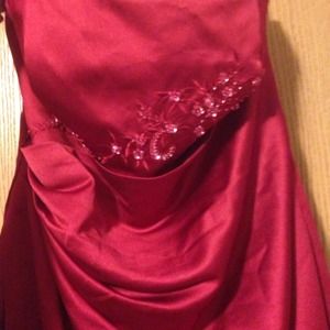 Red David's bridal dress