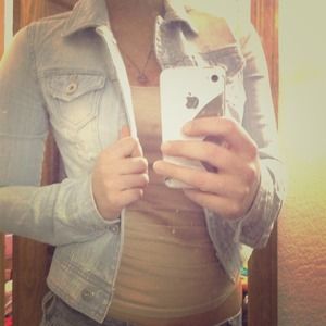 Xs light wash denim jacket