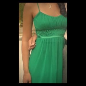 Emerald green dress
