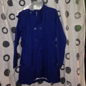 Blue raincoat