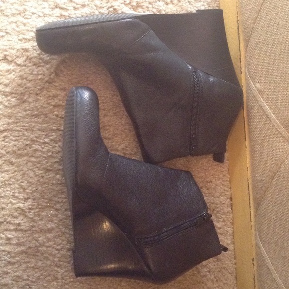 Black Leather Booties