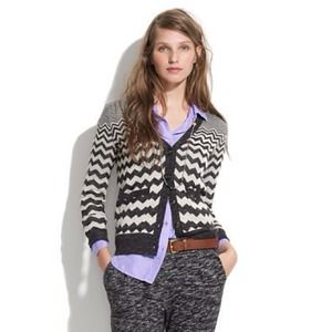 Madewell Chevron Cardigan Sz XS