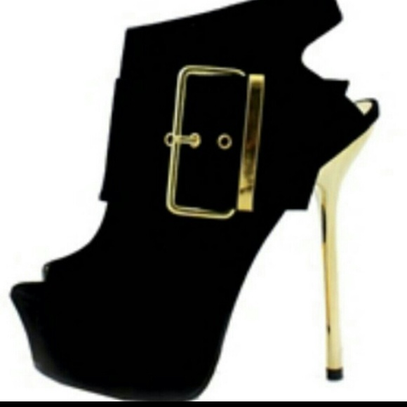 Black Suede Ankle Bootie
