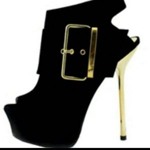 Black Suede Ankle Bootie