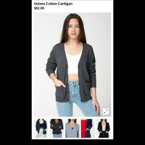American apparel dark grey cardigan