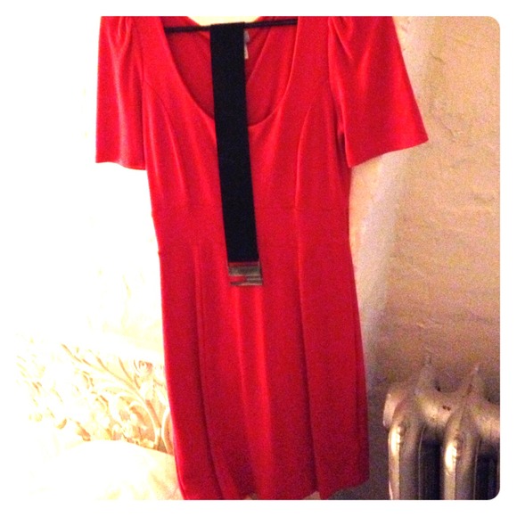 Tight red dress
