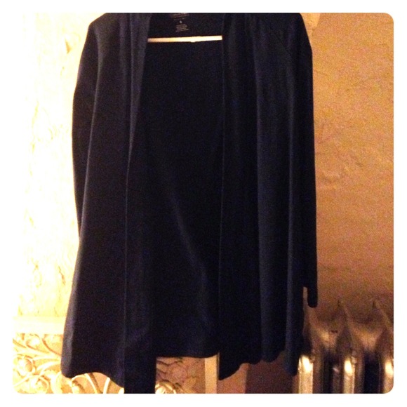 Navy open cardi