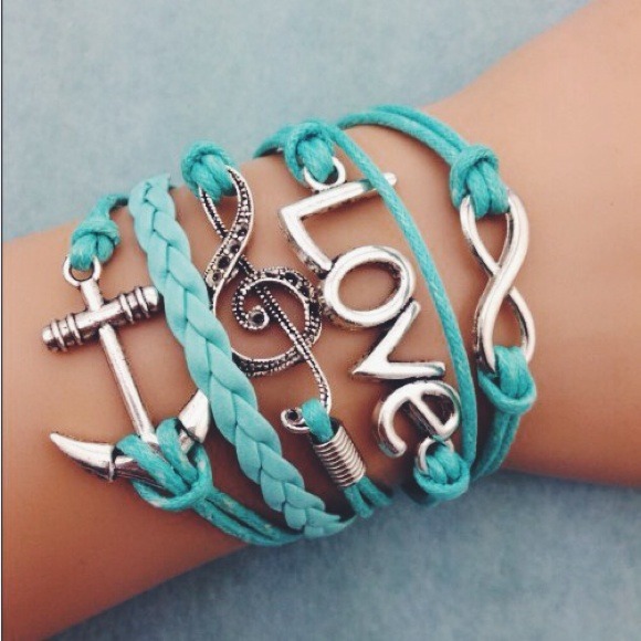 Jewelry - 🆕B044 Anchor Music Love Infinity Bracelet