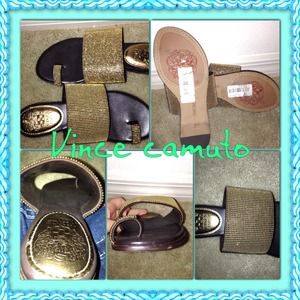 💚💚VINCE CAMUTO💚💚 athens bronze beading sandals