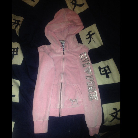 Pink VS Zipper up Sweater