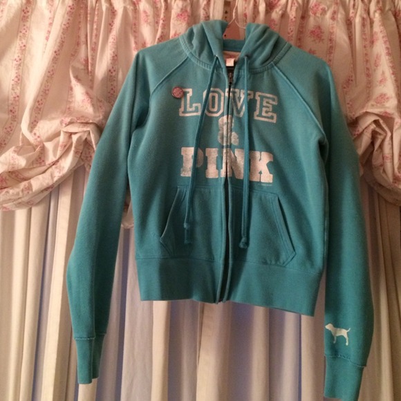 Bundle: light blue and navy blue PINK sweaters