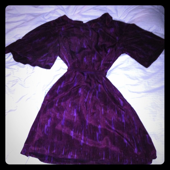 Purple "kimono like" dress.