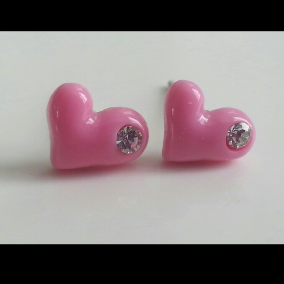Pink Hearts With Diamond (NWOT) - Picture 1 of 2