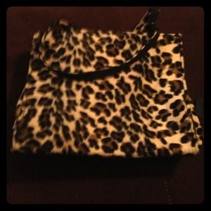 Cheetah print handbag.