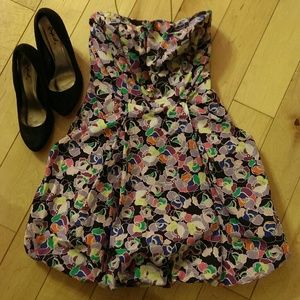 A/X Armani Exchange Floral Strapless Dress