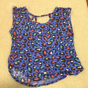 🚫sold🚫Blue leopard print shirt
