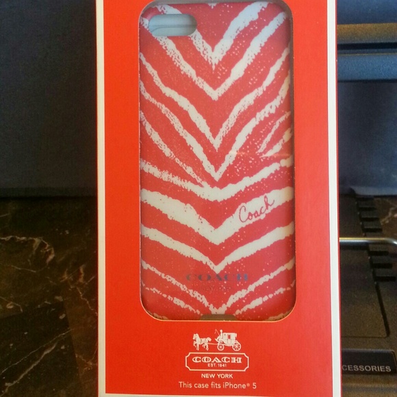 SOLD Coach Zebra Print iPhone 5 Case - Picture 1 of 1