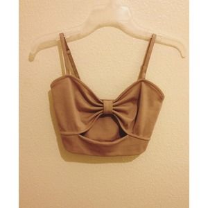 Bow Cropped Bralette Top