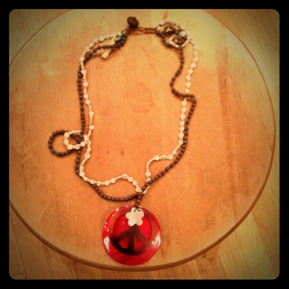 Lucky Brand peace sign necklace