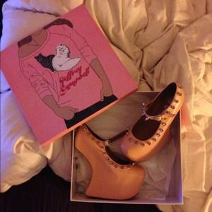 Pink studded Jeffrey Campbell platforms