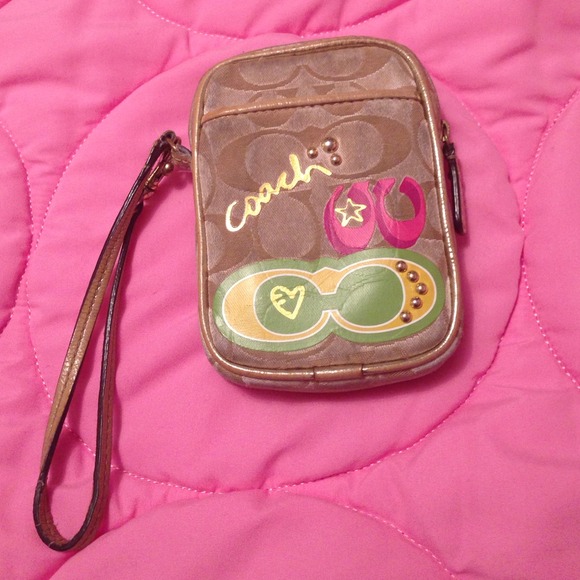 Gold Coach Wristlet