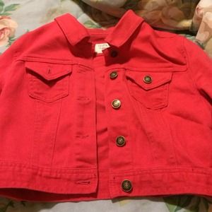 Hot pink jean jacket