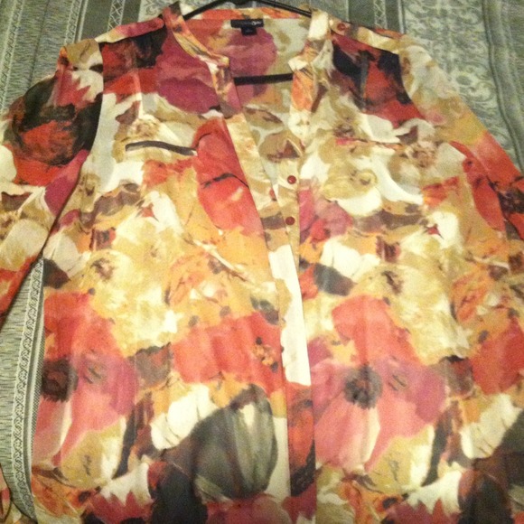 Sheer floral top