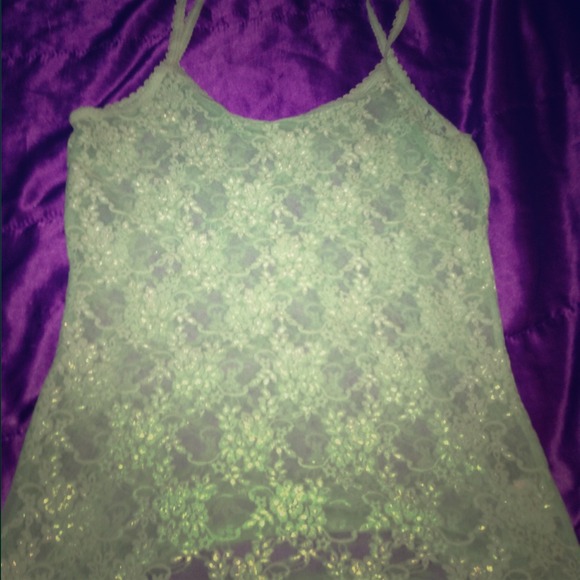 Floral lace tank top