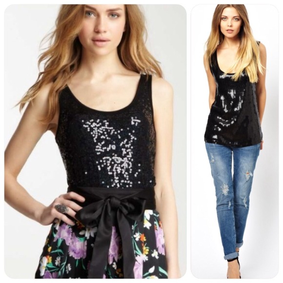 Kische Tops - BUNDLED 💚 kische // NWT sequin tank top