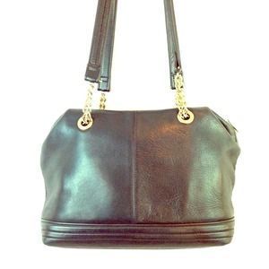🎉 Vintage Black Genuine Leather Bag
