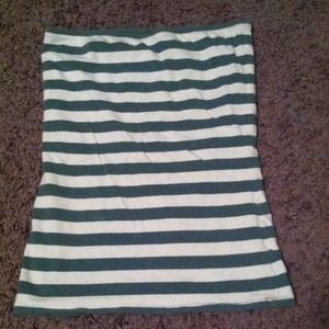 white and green reversible tube top
