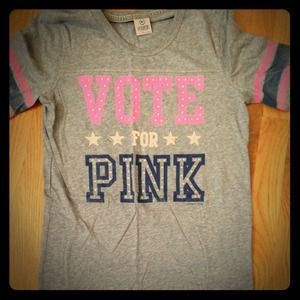 VS pink shirt